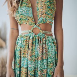 Southern Alternative Virgin Islands Maxi Dress (Green) Dresses