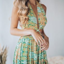 Southern Alternative Virgin Islands Maxi Dress (Green) Dresses