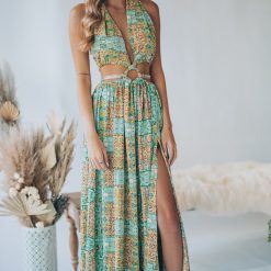 Southern Alternative Virgin Islands Maxi Dress (Green) Dresses