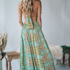 Southern Alternative Virgin Islands Maxi Dress (Green) Dresses