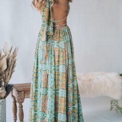 Southern Alternative Virgin Islands Maxi Dress (Green) Dresses