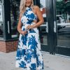 Southern Alternative Dresses Sunsational Cutout Midi Dress (Navy)