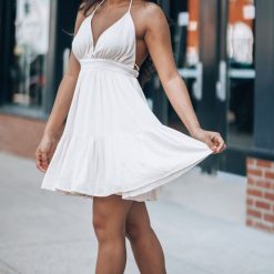 Southern Alternative Dresses Ryan Halter Mini Dress (Oatmeal) 4 Southern Alternative Dresses Ryan Halter Mini Dress (Oatmeal)