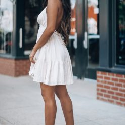 Southern Alternative Dresses Ryan Halter Mini Dress (Oatmeal) 5 Southern Alternative Dresses Ryan Halter Mini Dress (Oatmeal)