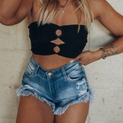 Southern Alternative Clothing Feels Like Summer Crop Top (Black)