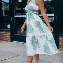 Southern Alternative Sunsational Cutout Midi Dress (Mint)