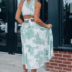 Southern Alternative Sunsational Cutout Midi Dress (Mint) 4 Southern Alternative Sunsational Cutout Midi Dress (Mint)