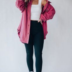 Southern Alternative Vanessa Fleece Button Up Jacket (Berry) 4 Southern Alternative Vanessa Fleece Button Up Jacket (Berry)