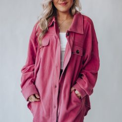 Southern Alternative Vanessa Fleece Button Up Jacket (Berry) 6 Southern Alternative Vanessa Fleece Button Up Jacket (Berry)