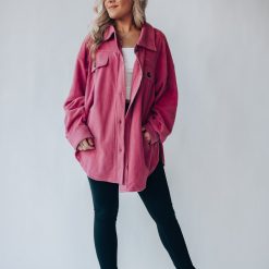 Southern Alternative Vanessa Fleece Button Up Jacket (Berry) 7 Southern Alternative Vanessa Fleece Button Up Jacket (Berry)