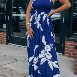Southern Alternative I'll Follow You Smocked Maxi Dress (Midnight) Clothing