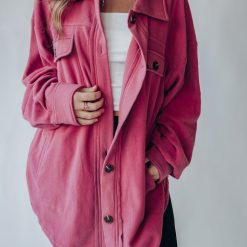 Southern Alternative Vanessa Fleece Button Up Jacket (Berry) 10 Southern Alternative Vanessa Fleece Button Up Jacket (Berry)