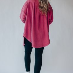 Southern Alternative Vanessa Fleece Button Up Jacket (Berry) 11 Southern Alternative Vanessa Fleece Button Up Jacket (Berry)
