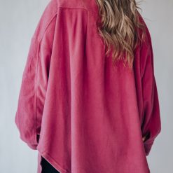Southern Alternative Vanessa Fleece Button Up Jacket (Berry) 12 Southern Alternative Vanessa Fleece Button Up Jacket (Berry)