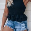 Southern Alternative Elyssa Smocked Halter Top Clothing