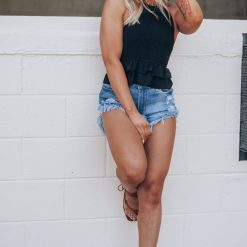 Southern Alternative Elyssa Smocked Halter Top Clothing