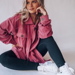 Southern Alternative Vanessa Fleece Button Up Jacket (Berry) 15 Southern Alternative Vanessa Fleece Button Up Jacket (Berry)