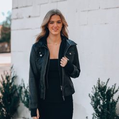 Southern Alternative Jet Set Vegan Leather Jacket (Black) Jackets