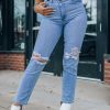 Southern Alternative Dream On Distressed Boyfriend Jeans