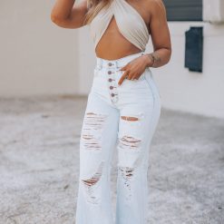 Southern Alternative Clothing Kona Halter Bodysuit (Oatmeal)