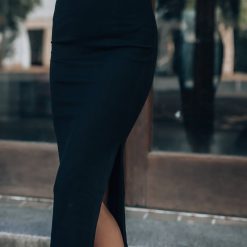 Southern Alternative Skirts Back To Basics Midi Skirt (Black)