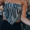 Southern Alternative Maddie Zebra Scarf Top Blouses + Tops