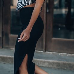 Southern Alternative Skirts Back To Basics Midi Skirt (Black)