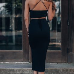 Southern Alternative Crop Tops Ilena Cross Front Top (Black)