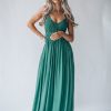 Southern Alternative Dresses Byron Bay Lace Maxi Dress (Emerald)