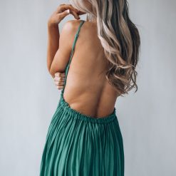 Southern Alternative Dresses Byron Bay Lace Maxi Dress (Emerald)