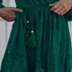 Southern Alternative Layla Lace Maxi Dress (Forest) Dresses