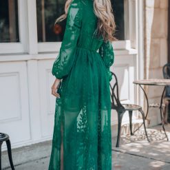 Southern Alternative Layla Lace Maxi Dress (Forest) Dresses