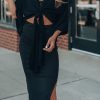 Southern Alternative Go With The Flow Wrap Top (Black) Blouses + Tops