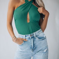 Southern Alternative Allure Halter Bodysuit (Forest) 3 Southern Alternative Allure Halter Bodysuit (Forest)