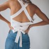 Southern Alternative Heartbreaker Knit Crop Top (Ivory)
