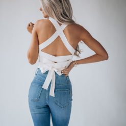 Southern Alternative Heartbreaker Knit Crop Top (Ivory)