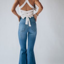 Southern Alternative Heartbreaker Knit Crop Top (Ivory)