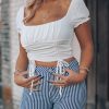 Southern Alternative Clothing Sunny Days Ahead Ruched Crop Top