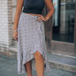 Southern Alternative Worlds Apart Smocked Crop Top (Black)