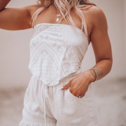 Southern Alternative Juniper Woven Paperbag Shorts (Oatmeal) Clothing