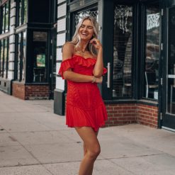 Southern Alternative Hope Lace Mini Dress (Red) 3 Southern Alternative Hope Lace Mini Dress (Red)