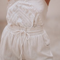 Southern Alternative Juniper Woven Paperbag Shorts (Oatmeal) Clothing