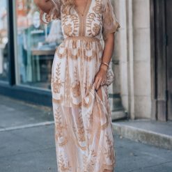 Southern Alternative Clothing Florence Embroidered Maxi Dress