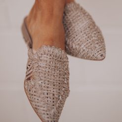 CCOCCI Clothing Monaco Woven Mules (Tan)