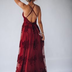 Southern Alternative Clothing All My Love Maxi Gown (Wine)