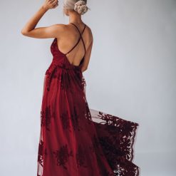 Southern Alternative Clothing All My Love Maxi Gown (Wine)