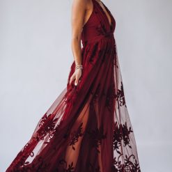 Southern Alternative Clothing All My Love Maxi Gown (Wine)