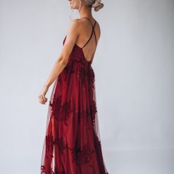 Southern Alternative Clothing All My Love Maxi Gown (Wine)