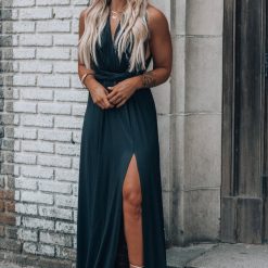 Southern Alternative Dresses Directions Multi Wrap Maxi Dress (Black)