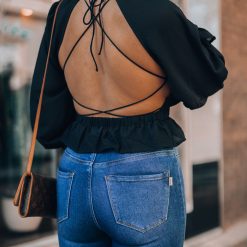 Southern Alternative Lasting Impression Open Back Blouse